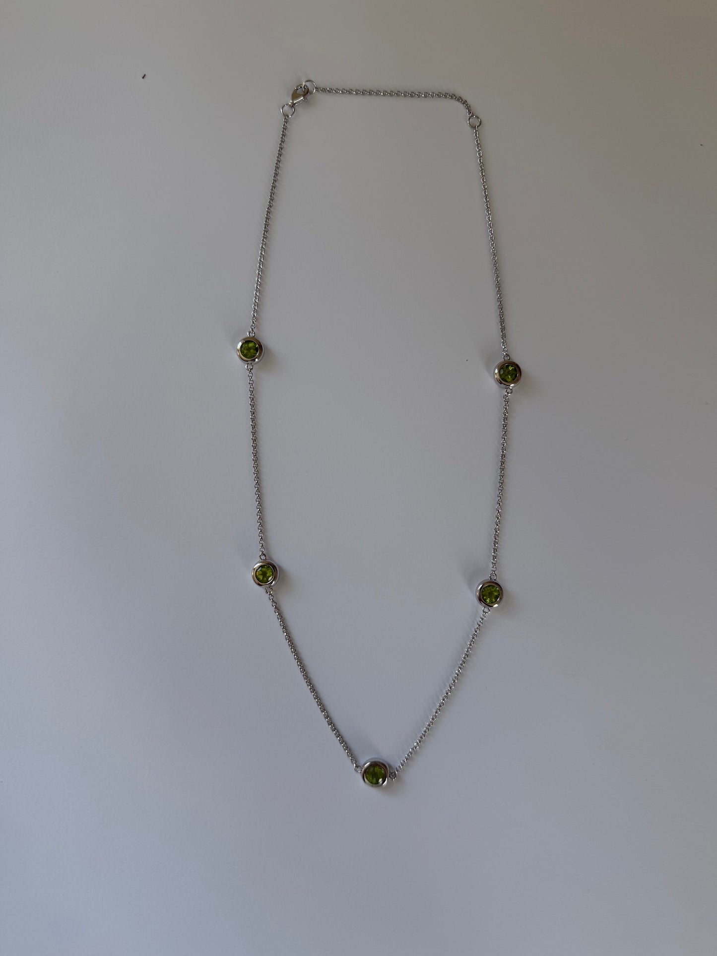 SS Station Necklace Peridot