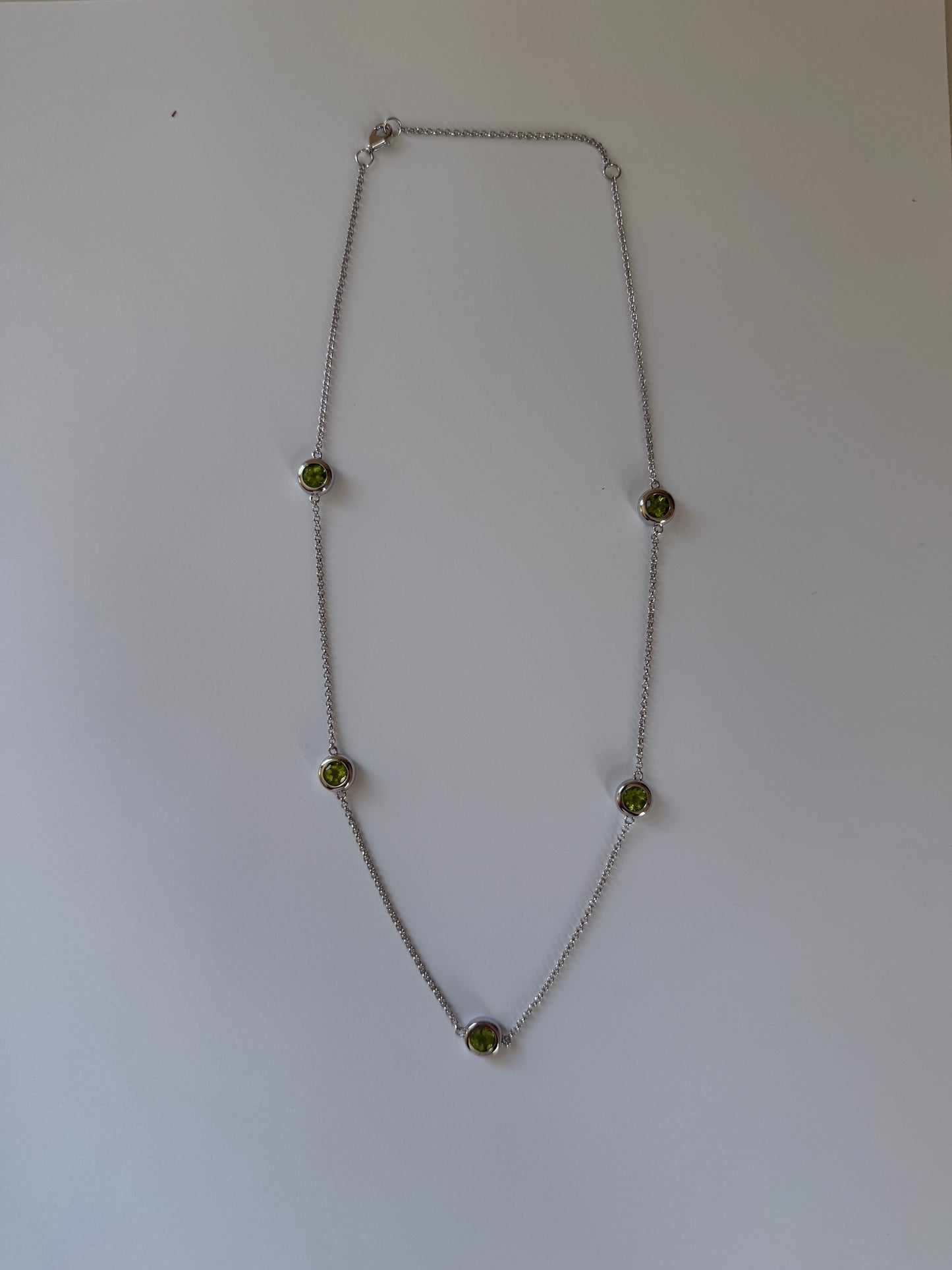 SS Station Necklace Peridot