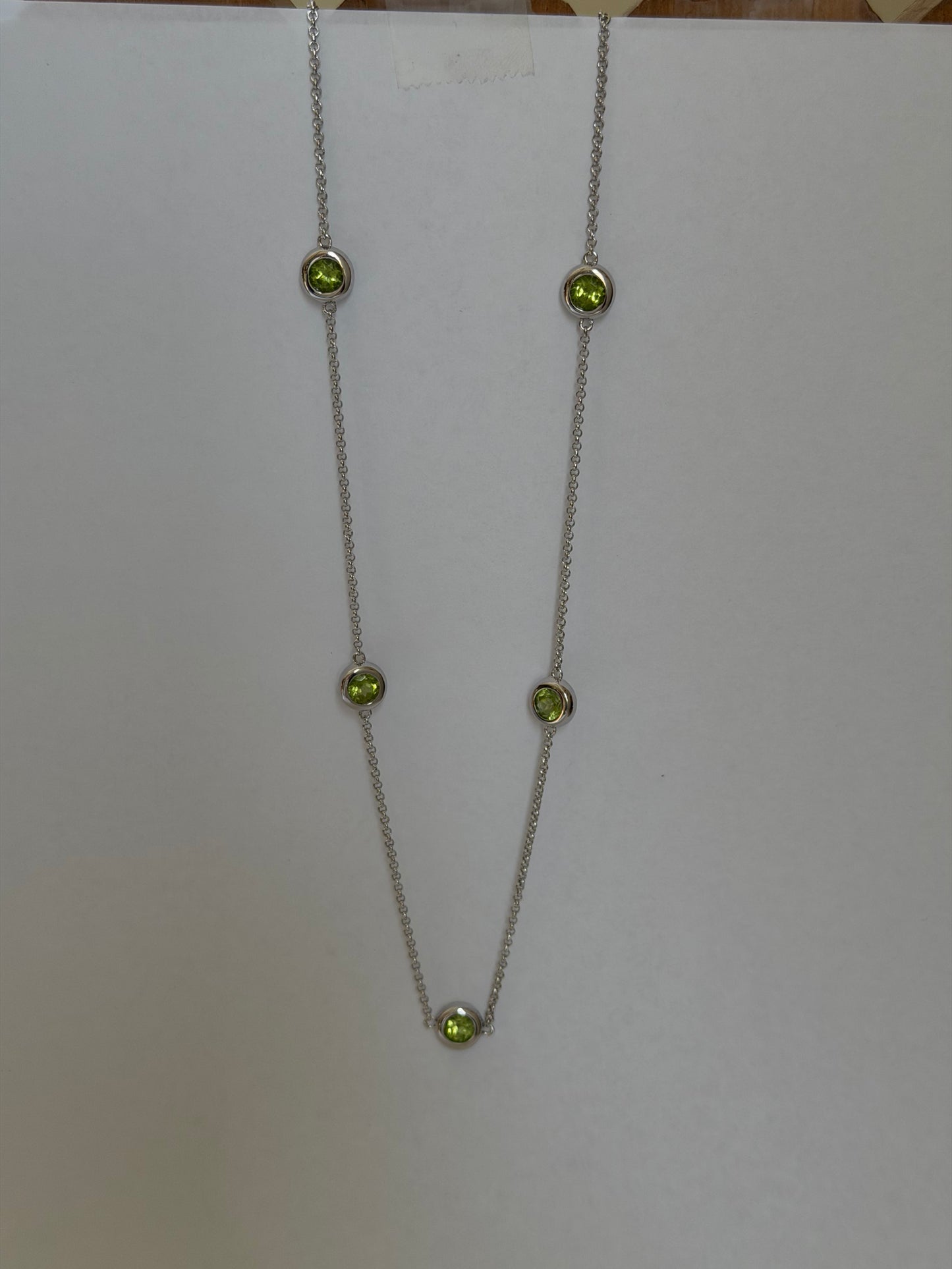 SS Station Necklace Peridot