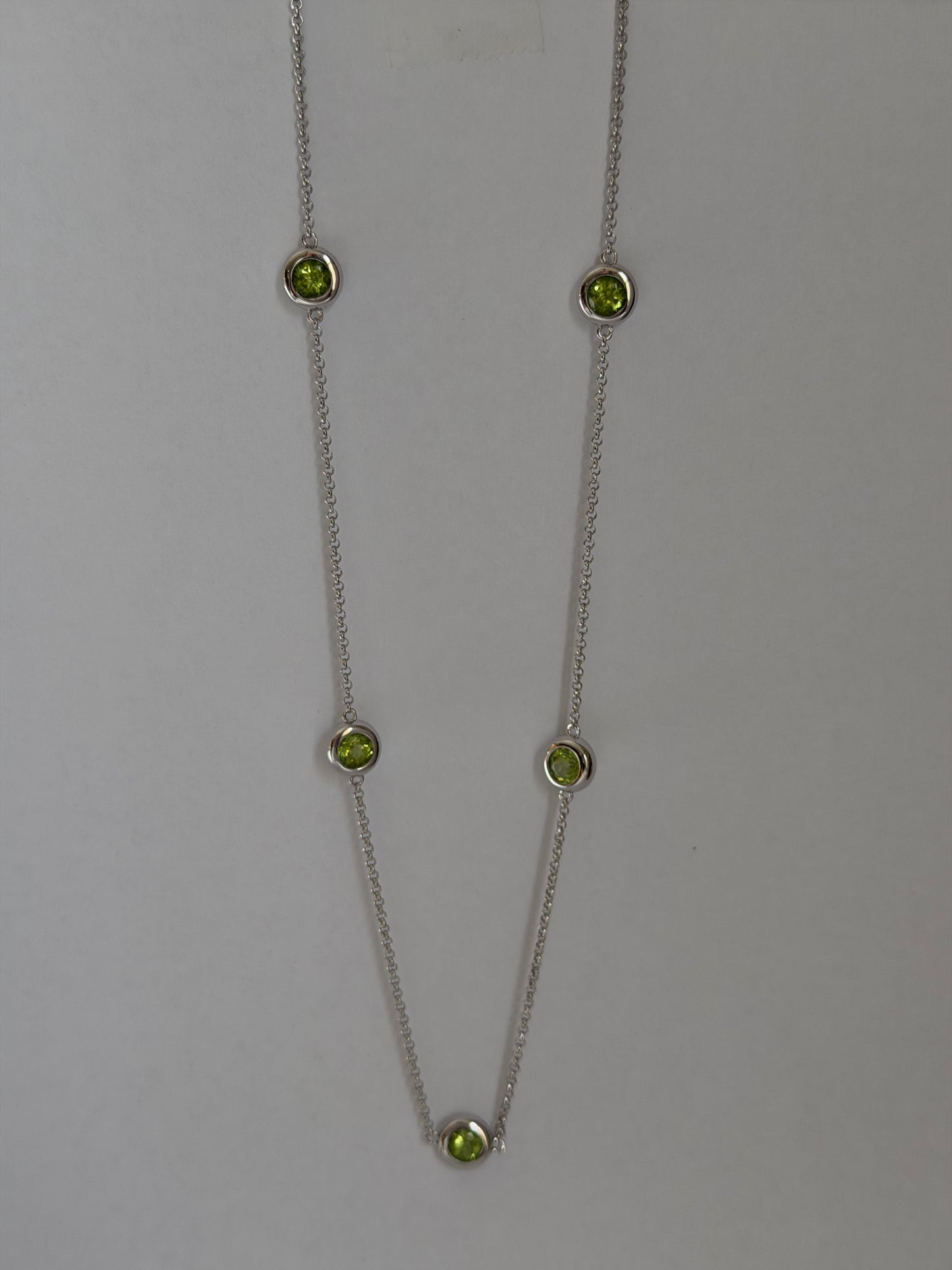 SS Station Necklace Peridot