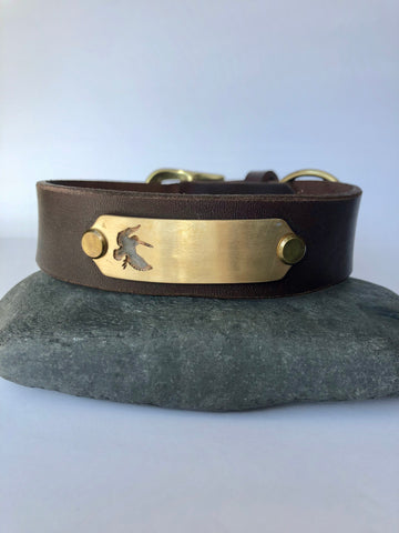 Dog Collar - Woodcock/Brass